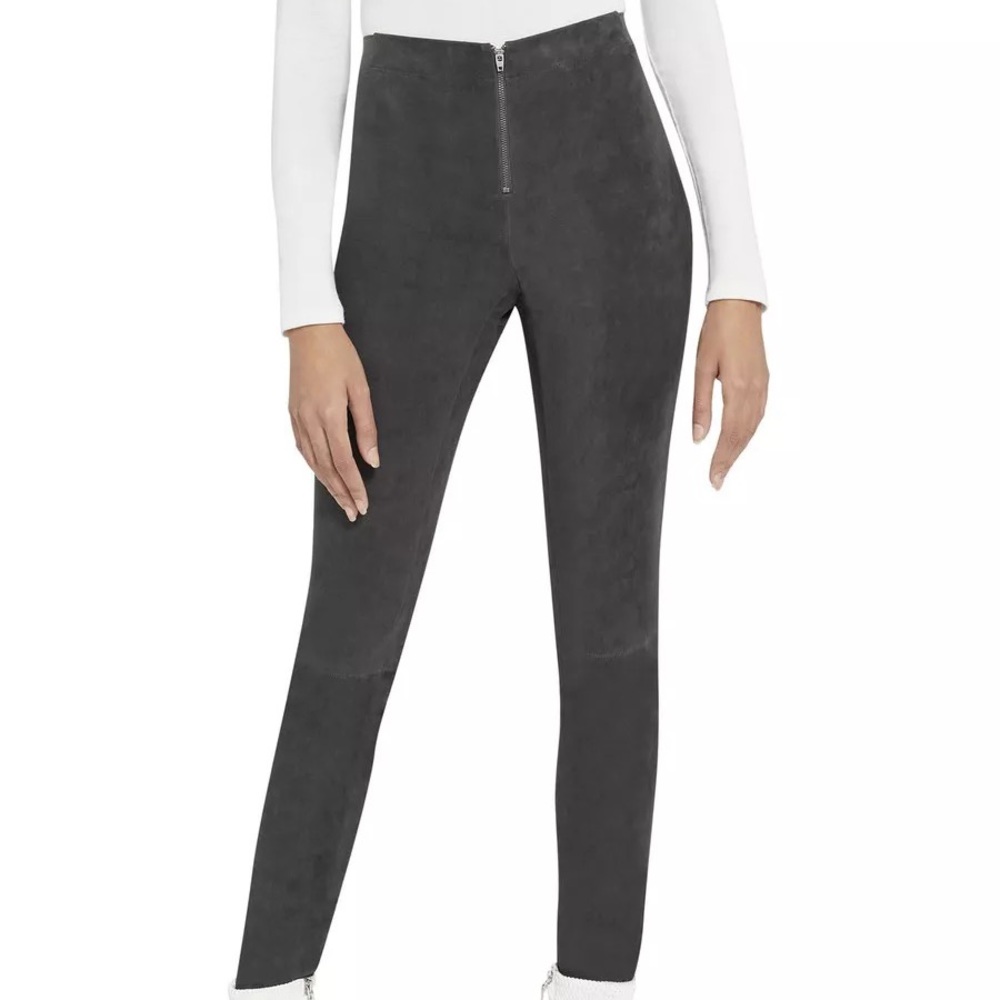 Alice + Olivia Gray Suede Pants